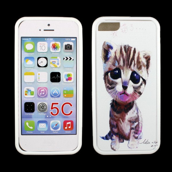 Wholesale iPhone 5C Gummy Design Case (Cat)